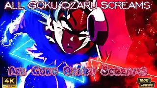 All Goku Oozaru Screams Tournament Of Power HD (Japenese)