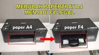Cara pasang kertas dan merubah ukuran Paper tray A4 menjadi F4 di Printer Brother DCP-T420W