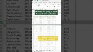 Insert multiple rows at once shortcut. 