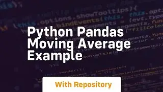 python pandas moving average example