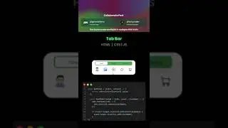 Build cool tab bar using html css javascript tabs