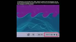 Change Chromebook Input Language With Keyboard Shortcut