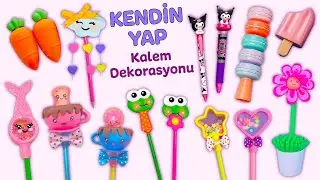 12 KENDİN YAP SEVİMLİ KALEM DEKORASYONU FİKRİ