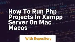 How to run php projects in xampp server on mac macos