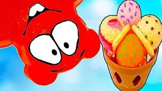 ЖЕЛЕЙНЫЙ МЕДВЕДЬ и  МОРОЖЕНОЕ ДЛЯ ЖЕЛЕЙНОГО МЕДВЕДЯ Настя и Желейный медведь делают Мороженое
