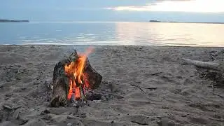 Футажи-Костёр у реки