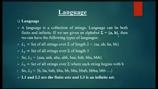 What is language in theory of computation in bangla.