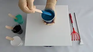 Moody Blues in Acrylic Pouring Techniques: Playday in my Art Studio!