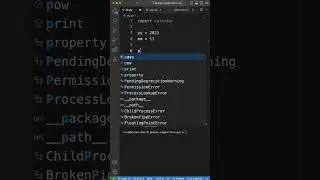 Python Calendar Shorts #python #coding