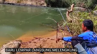 SUBHANALLAH Mancing ikan Sungai Sampai Gak kuat bawa Joran Sampai Patah_Patah Mancing Kemping