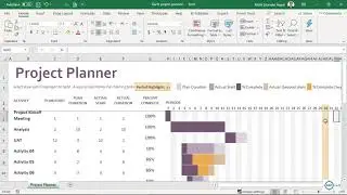 Gantt Chart in Microsoft Excel | Project Planner Template in Excel - 1 of 2