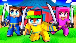 10 FRIENDS On One NINJA Block In Minecraft!