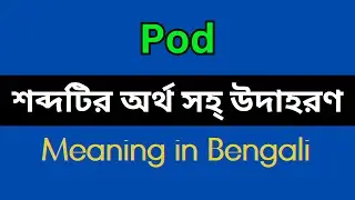 Pod Meaning in Bengali/Pod Mane Ki, Pod Explain in Bengali