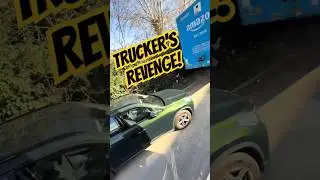 Blocked by a Car? Time for a Greasy Surprise! 🚛🛢️😂 