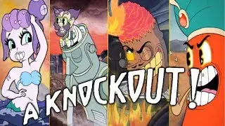 Cuphead - All Boss Intros & Knockouts/Deaths
