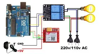 Arduino Sim800l Relay Control with SMS | Control Home Appliances with Arduino and Sim800l