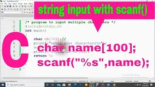how to input string without space using scanf()(part 8.2)?