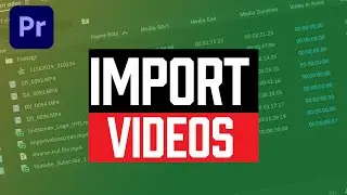 How To Import Video In Premiere Pro Super Easy!