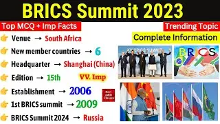 BRICS Summits 2023 | Important Summits 2023 | Summits and Conference 2023 Current Affairs