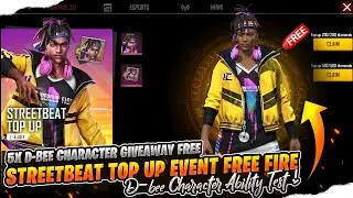 Streetbeet Top Up Event Free Fire🔥 5X D-bee Character Giveaway😯 D-bee Character Ability Full Details