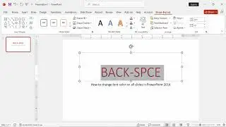 How to change font color on all slides in PowerPoint 2016