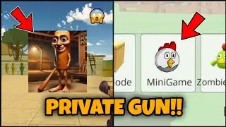 😱 ITALIAN BRAINROT AND MINI GAMES IN PRIVATE GUN!! PLAYING NEW CHICKEN GUN FAN-MADE GAME