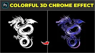 Colorful 3D Chrome Effect to your Vector and Logo + PSD & Preset Color - Photoshop Tutorial