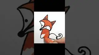 как нарисовать лисицу #shorts