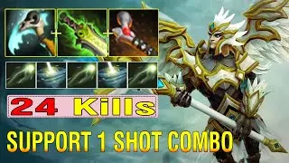 1 Shot Combo [Skywrath Mage] Soft Support Hex + Eb + Atos Build No-Escape 24Kills Dota2 7.35d