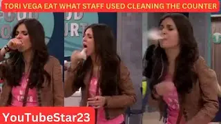 Tori Vega eat what staff used for cleaning the counter on Victorious