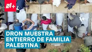 Palestinos entierran a once miembros de su familia en cementerio de Gaza - N+