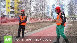На проспекте Победы начали строить Аллею Памяти. Нижневартовск