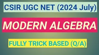 #Master Stroke#CSIR NET (2024 July )# Modern Algebra #Solution