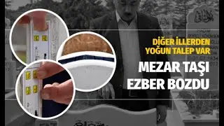 Konya'da ezber bozan mezar taşı! Gören cep telefonuna kaydediyor