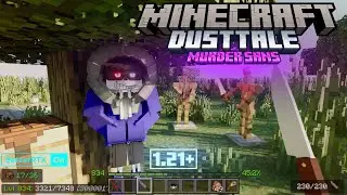 Dusttale Sans Add-on 1.21+ ,Small update [MCPE-MCBE]Murder Sans in Minecraft,EnderFoxBoy MC🦊!!!