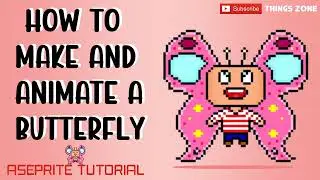 Aseprite Tutorial/How to make and animate a butterfly. Cómo hacer y animar una mariposa/PixelArt2024