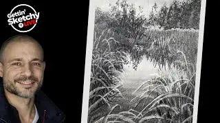 Live Drawing - Landscape with Graphite Pencils