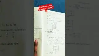 Important Long Questions of UNIT 1 of class 9th Mathematics - Mushahid Ali Zafar 