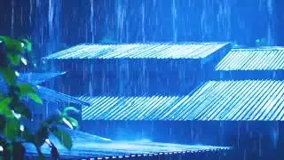 Cabin Rainstorm with Thunder Sounds | Tin Roof ASMR for Sleep and Anxiety Relief