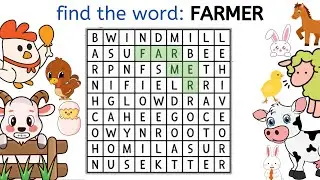 Farm Word Search | Find the words in the word search | English Words | Fun Learning Videos