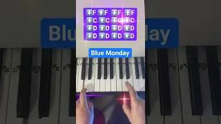 Blue Monday Piano Tutorial Easy 💃🏻 🪩 🕺🏻 #piano #painotutorial #music