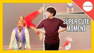 Father joins daughter in dance competition. Wins netizens hearts.