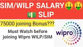 Wipro SIM salary slip | Wipro WILP SALARY SLIP | wipro step plus assessment
