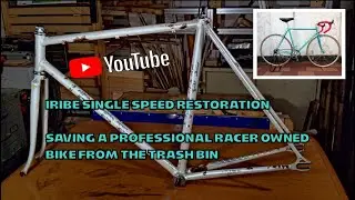 Iribe Single Speed Bicycle Restoration, dent fix and complete paint