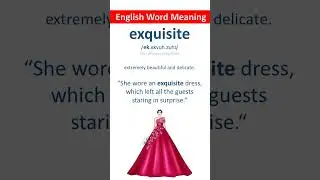 Word of the day | English meaning of exquisite