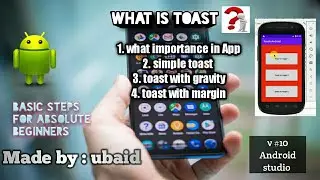 v#10||Android Toast with example|| absolute Beginners|| Hindi/Urdu || mickey programmer