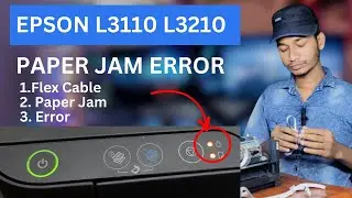 How to fix paper jam on epson l3110 L3210 printer|| flex cable replacement || error code