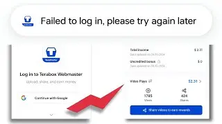 Fix Terabox Webmaster Login Problem | Terabox Login Issue Solution 2024 | terabox login problem