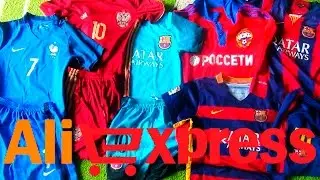 Футболки разные Россия Франция Барселона ЦСКА Посылка из Китая Алиэкспресс Aliexpress