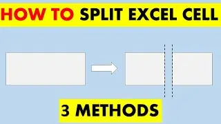 How to Split cells in Excel ~ 3 Split cells Quick way